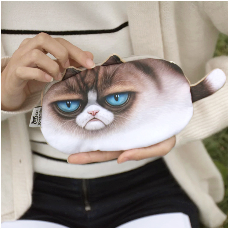 Women's Cat Polyester Ornament Zipper Kids Wallets display picture 2