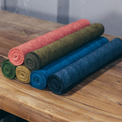 新款草木扎染桌旗 纯棉茶席布艺茶垫茶布 干泡席功夫茶道具配件