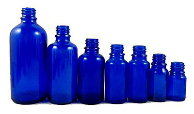 厂家直销100ml蓝色玻璃精油瓶 精油分装瓶 调配 精油瓶带滴管