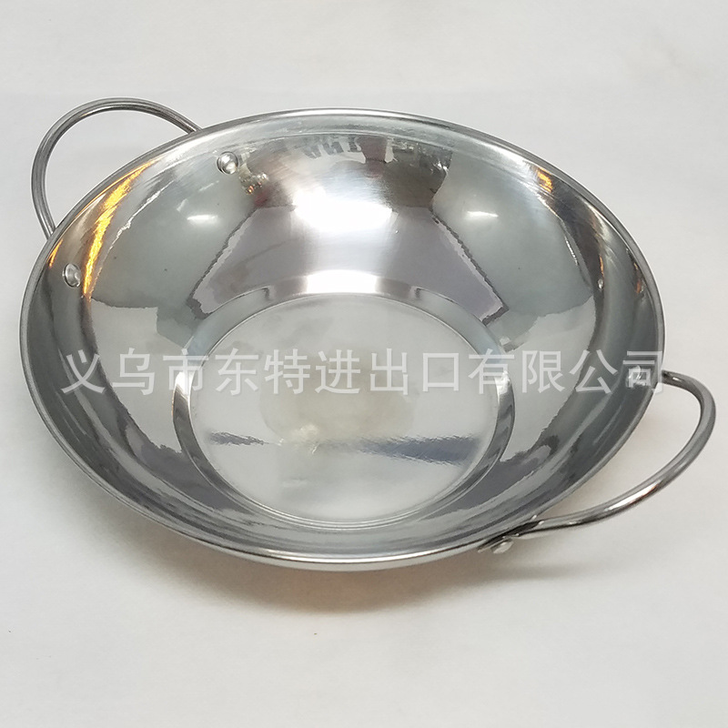 Factory direct sales of stainless steel bars, hotels, restaurants, double-eared flat-bottomed dry POTS, alcohol POTS, high-quality single-person POTS detail image 11