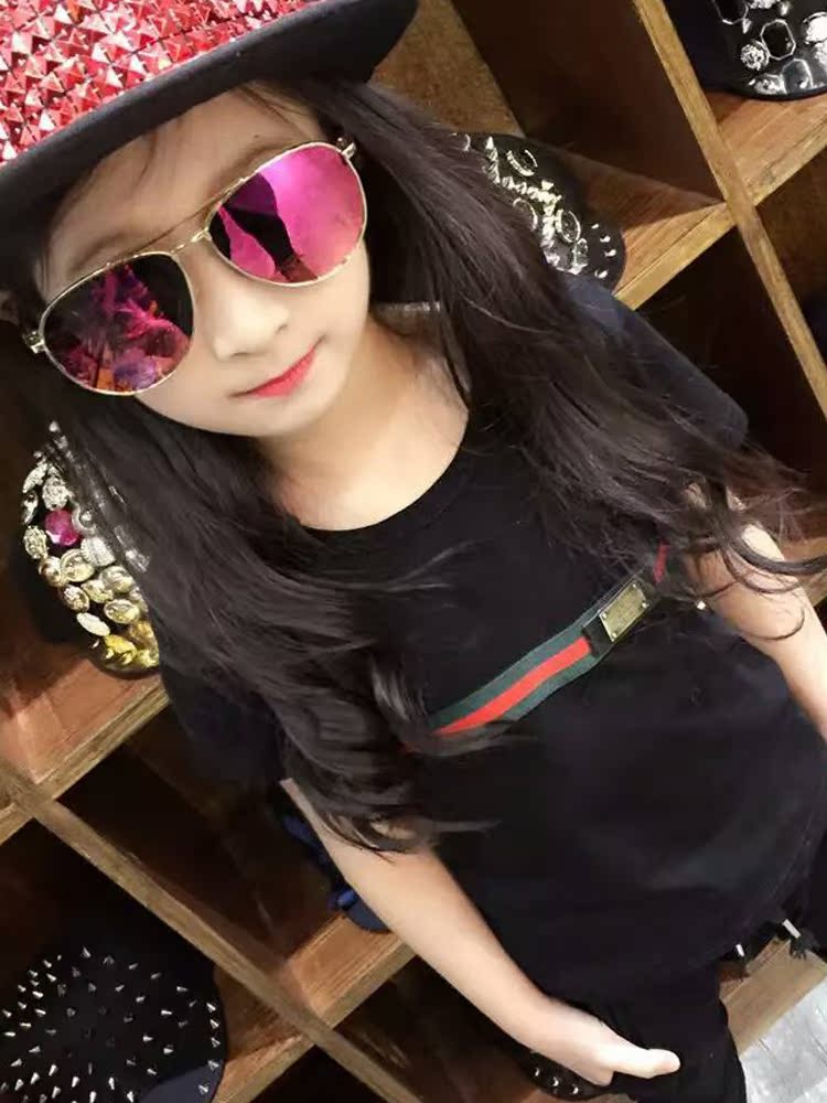 女童單T一條線細節圖2