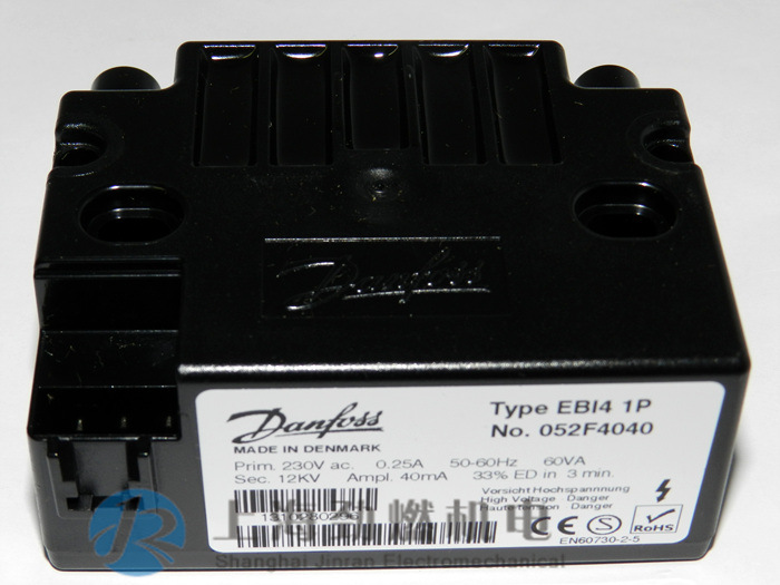 EBI4 1P  052F4040 丹佛斯Danfoss点火变压器 燃烧器高压包 丹麦