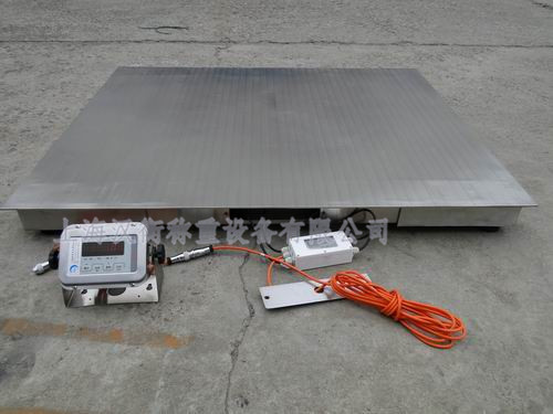 防水2吨电子磅秤1.2*1.2米加厚304不锈钢平台电子秤食品厂用