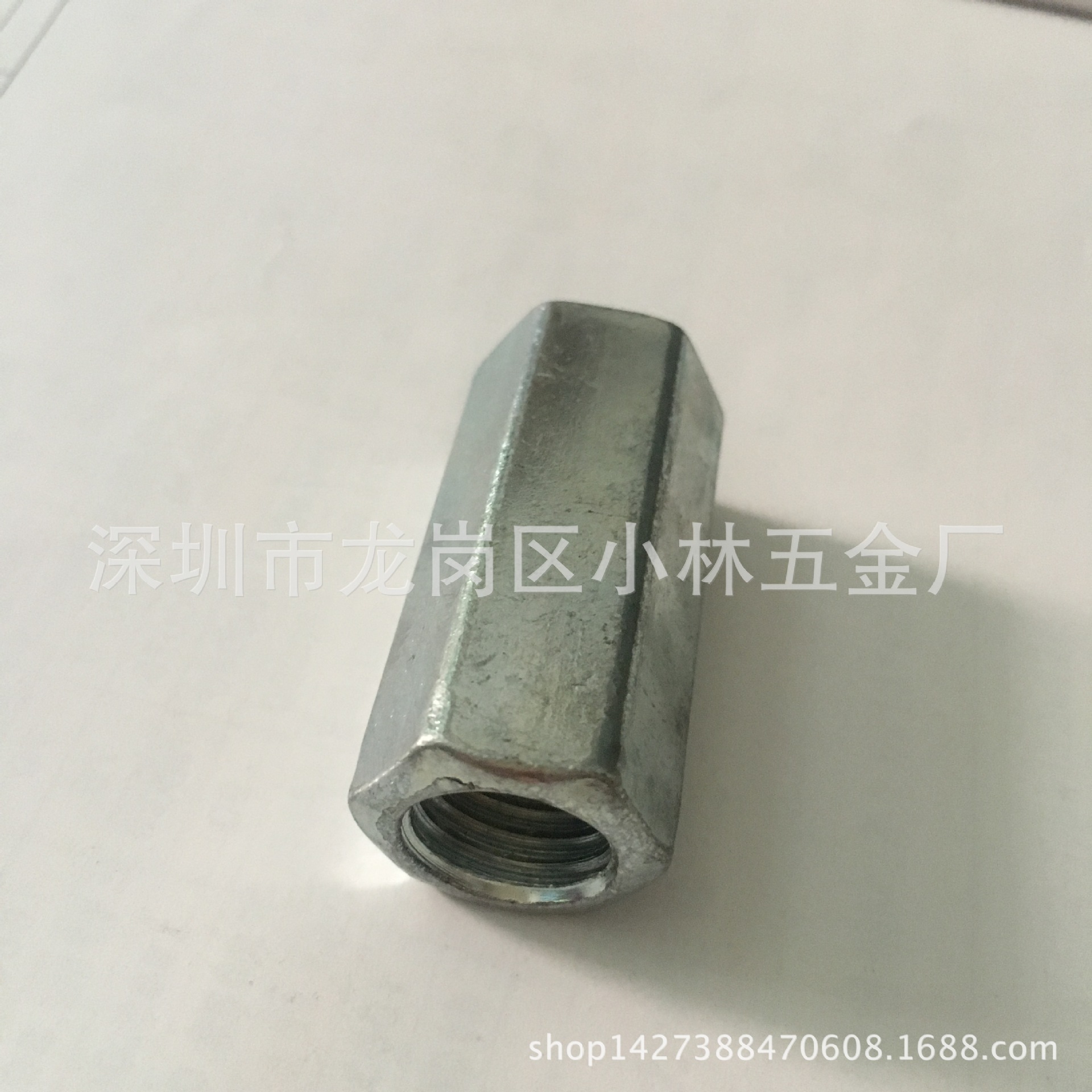 通孔外六角加长螺母 连接螺帽 对接头丝杆接螺母 接驳螺母 M10*35