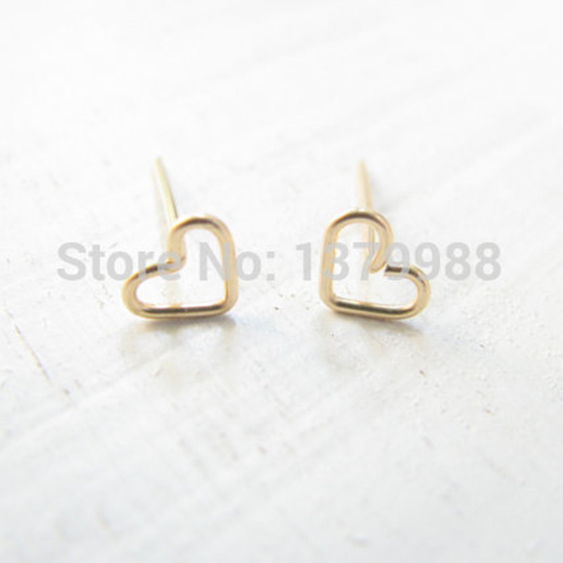 Fashion Heart Plating Alloy No Inlaid Earrings Ear Studs display picture 1