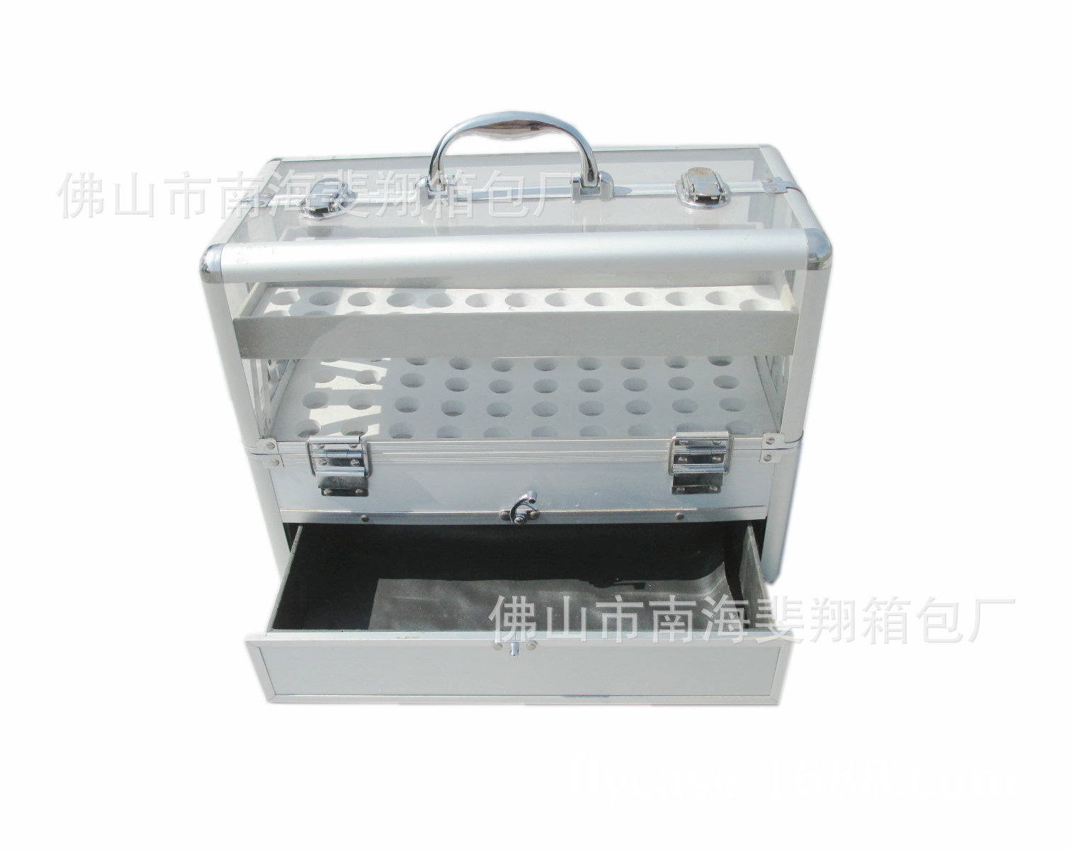 供应高档透明亚克力箱 化妆箱 瓶子包装箱 多功能展示箱带抽屉