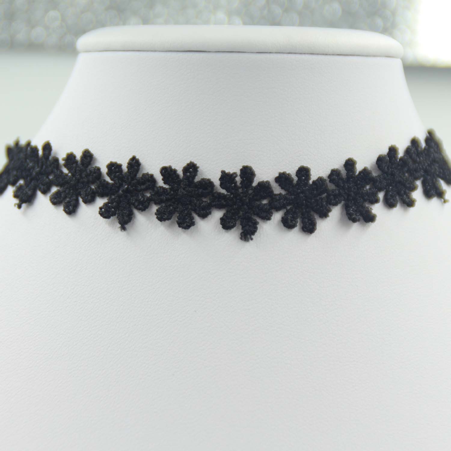 欧美外贸饰品 个性简约 复古蕾丝单层珍珠几何 项链 项圈