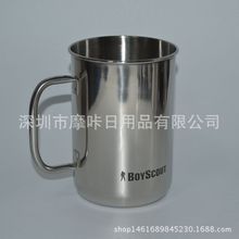单层不锈钢直身大容量咖啡壶 0.5mm厚度大柄涼水壶