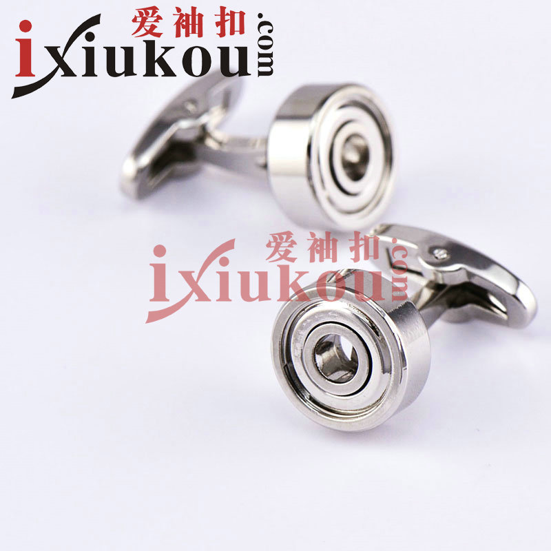 Round bearing metal New rotatable ixiukou Cufflinks men's French button Cufflinks/800240