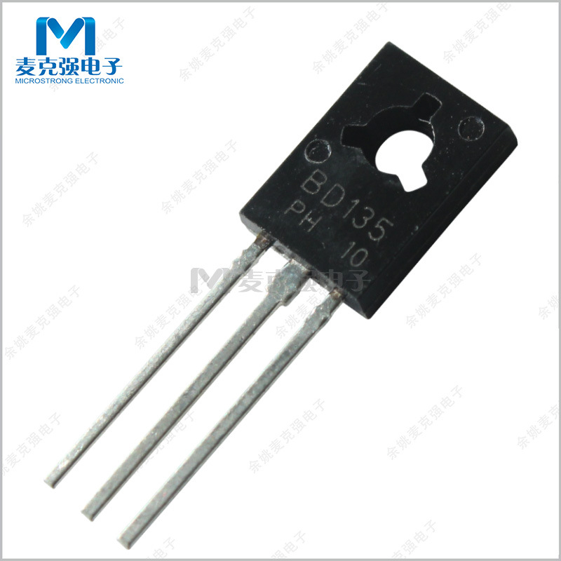 直插功率三极管BD135 TO-126晶体管1.5A/45V极性NPN国产全新现货