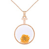 Cute long golden necklace, glossy perfume, pendant, Japanese and Korean