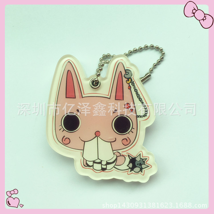 深圳厂家定制卡通动漫亚克力化妆镜便携旋转镜子礼品随身镜