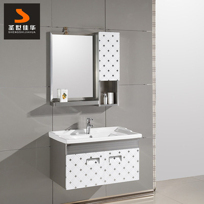 Guangdong Manufactor Direct selling support wholesale Stainless steel bathroom cabinet combination TOILET Hanging wall cabinet Bathroom mirror cabinet