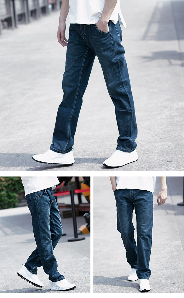 Jeans pour adolescent droite en vrac en coton pour été - Ref 1483991 Image 19