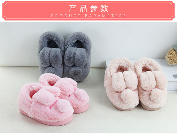 Pantoufles enfants en suède pour hiver - semelle caoutchouc - Ref 1014183 Image 8