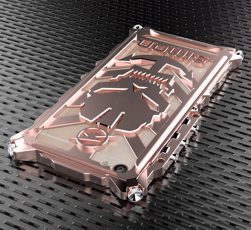 SIMON Mechanical Arm Skull Punk Premium Aluminum Metal Bumper Shockproof Case Cover for vivo X7 & vivo X7 Plus