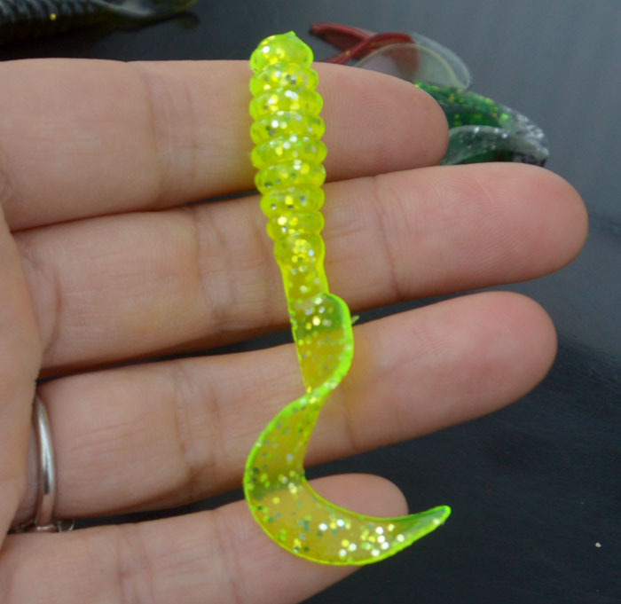 Soft Grubs Lures 60mm 2g Curl Tail Grubs Fresh Water Bass Swimbait Tackle Gear