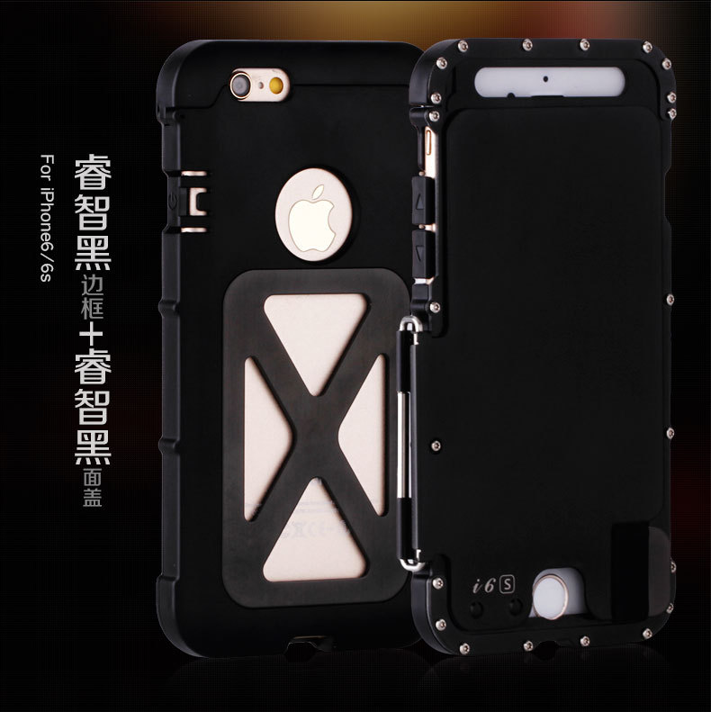 Armor King Iron Man Luxury Shockproof Stainless Steel Aluminum Metal Flip Case Cover for Apple iPhone 6S Plus/6 Plus & iPhone 6