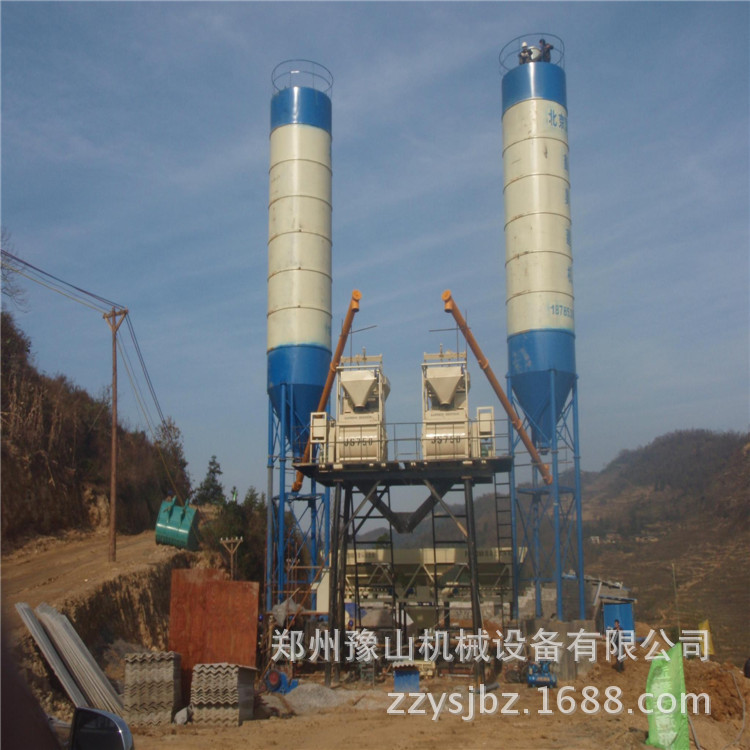 小型500水泥砂浆搅拌机拌合站 简易工程搅拌站 混凝土搅拌站配置
