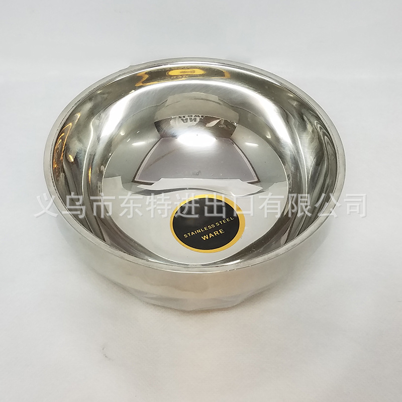 Factory direct sales of stainless steel diamond bowls, non-magnetic double-layer new anti-scald bowls, diamond-shaped welded edge bowls, high-end tableware detail image 3