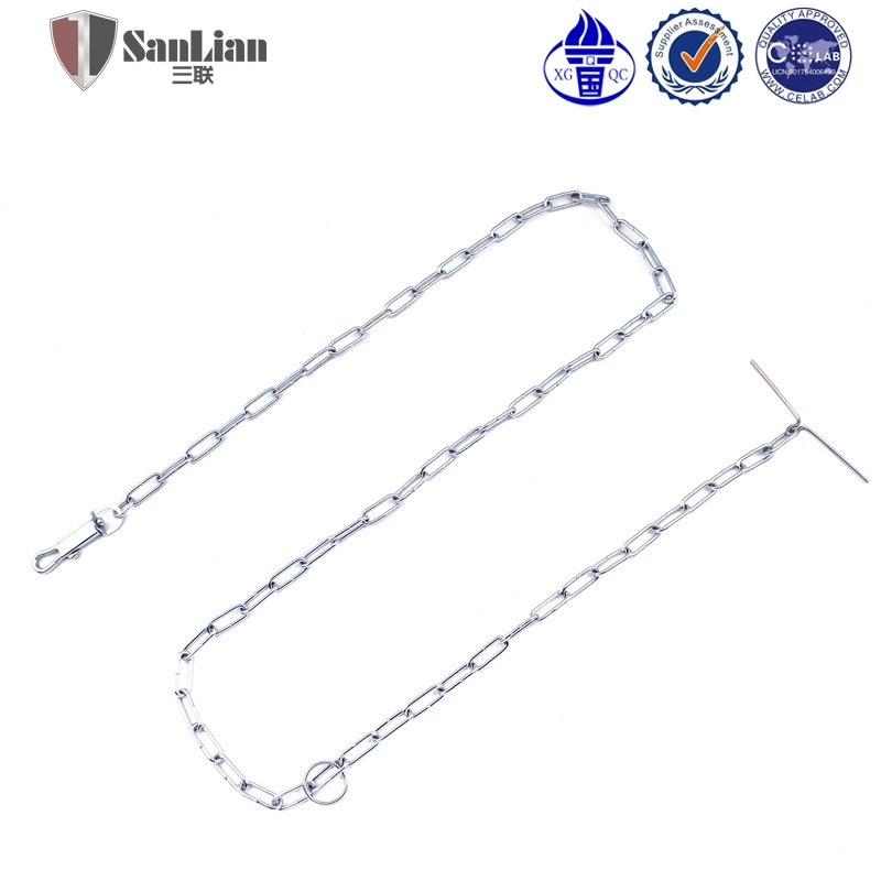 Sanlian прямые продажи тяговой веревки товары для домашних животных 180 см Оптовая Железная пряжка прямая кольцевая цепь