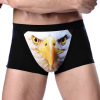 3D personalized printed men's underwear mid -waist young wolf head eagle head Modal's male flats corner trousers