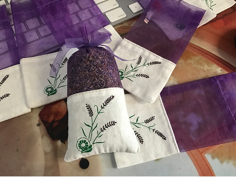 saco de lavanda com flores saco de puro algodão de lavanda para enfeitar saquinho de lavanda impresso dupla face com peças