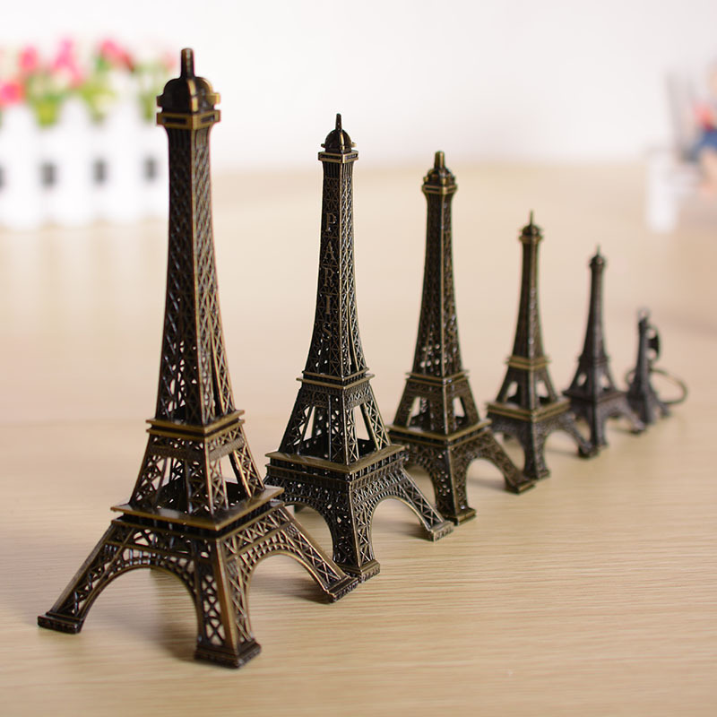 A variety of bronze Eiffel Tower model m...