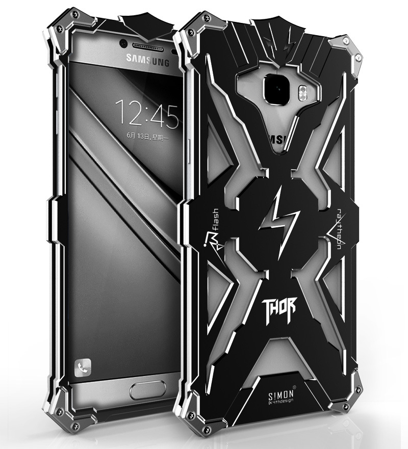 SIMON THOR Aviation Aluminum Alloy Shockproof Armor Metal Case Cover for Samsung Galaxy C7 C7000