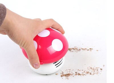 彩色蘑菇桌面吸塵器迷妳沙發吸塵器 可愛甲蟲草莓吸塵器創意禮品