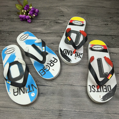 wholesale football Team Messi European Cup World Cup new pattern summer Sandy beach foam flip flops slipper
