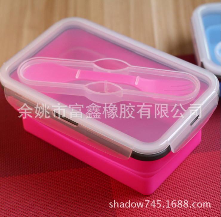 折叠硅胶便当盒 硅胶折叠保鲜盒 折叠硅胶饭盒 拉升折叠 厂家直销