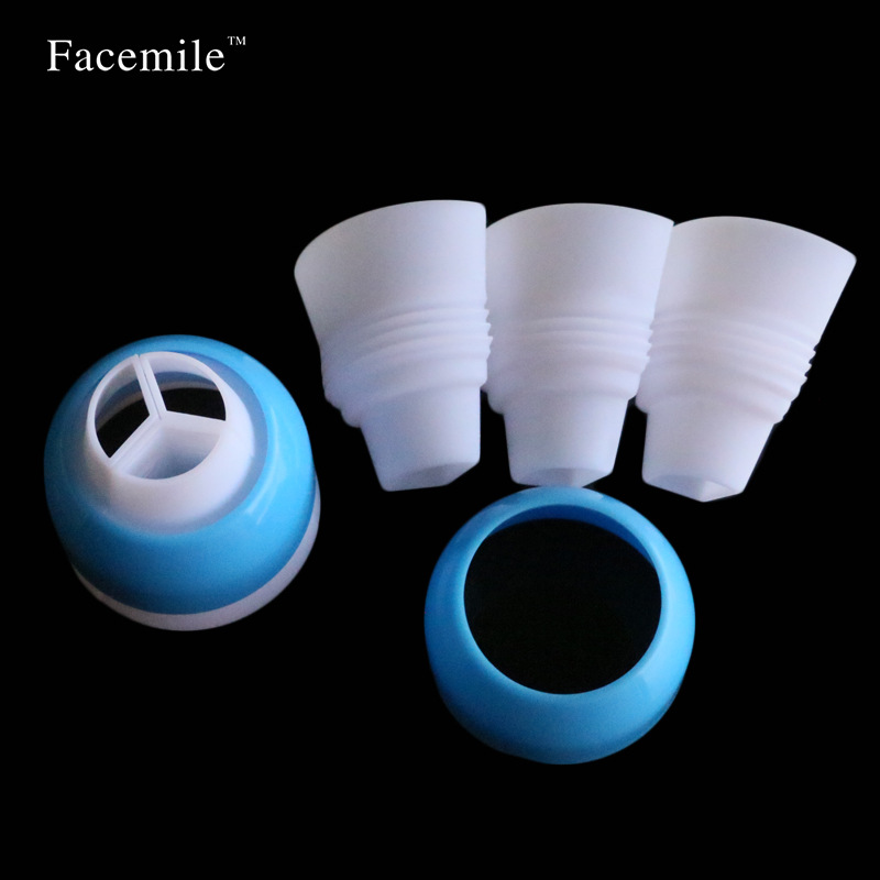 三色转化器 俄罗斯火炬裱花嘴转换器 中号火炬花嘴转换头 蓝色