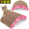 Cat grabbing corrugated paper large bone cat grinding claw panel to send cat mint pet toy cat claw board