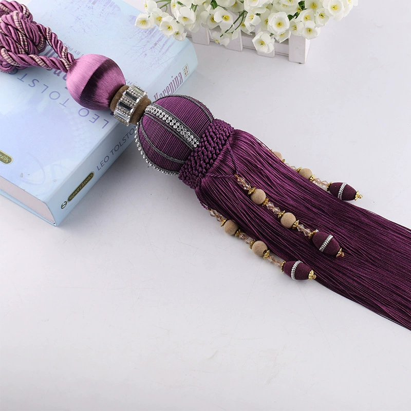 В наличии поставка Корона мяч кисточкой висит ухо занавески аксессуары занавески голова декоративные украшения окна оптовая продажа фабрики прямые продажи