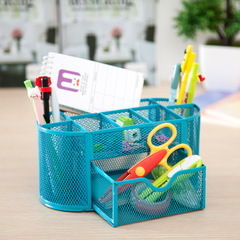 Colorful Iron Studied Office Desk Storage Box Student Stationery Organizer Desk With Drawer Storage Box Special