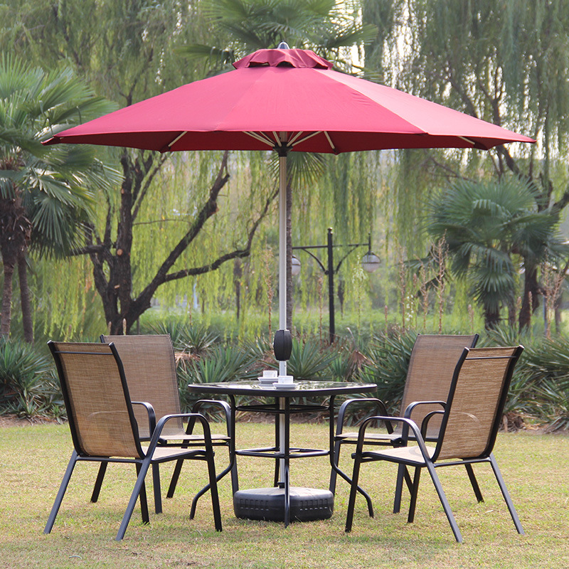 Ngoài trời parasol bảng và ghế vườn sắt rèn vườn cột ngoài trời ô bảng và ghế kết hợp sân thượng ban công giải trí đồ nội thất