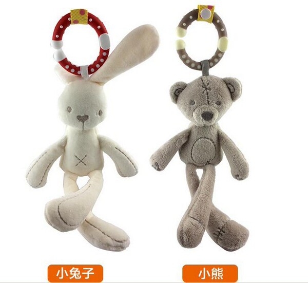Soft plush rabbit for bed