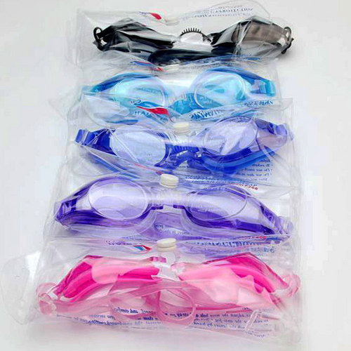 Hurun manufacturer mixed bag swimming goggles for men and women, wholesale waterproof and anti-fog swimming goggles, wholesale multi-color flat swimming goggles