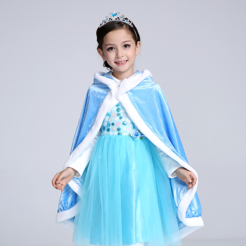 Snow Romance Cape cloak Children princess dress Shawl Plush thickening Priced at wholesale