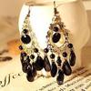 Retro long earrings with tassels, European style, boho style