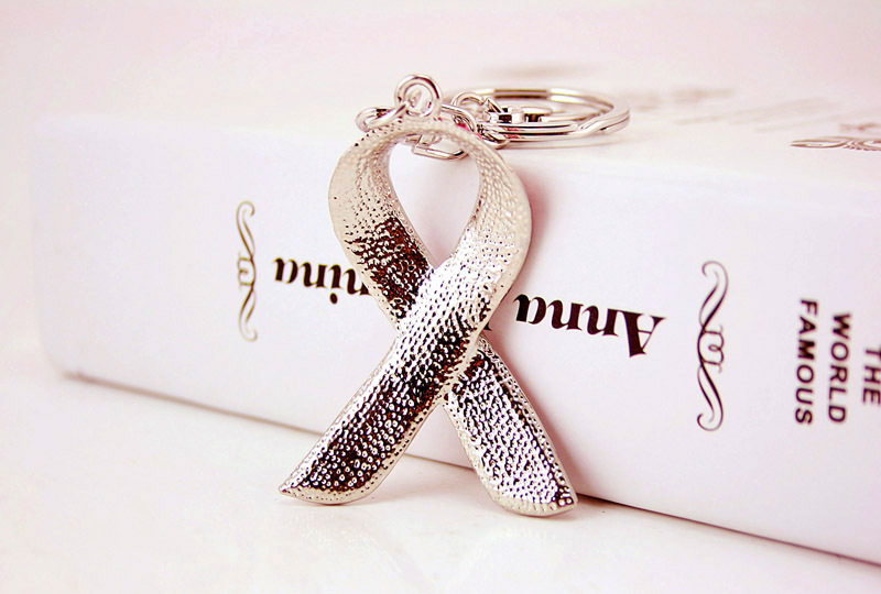 Korean  Creative Red Ribbon Crystal  Keychain display picture 6