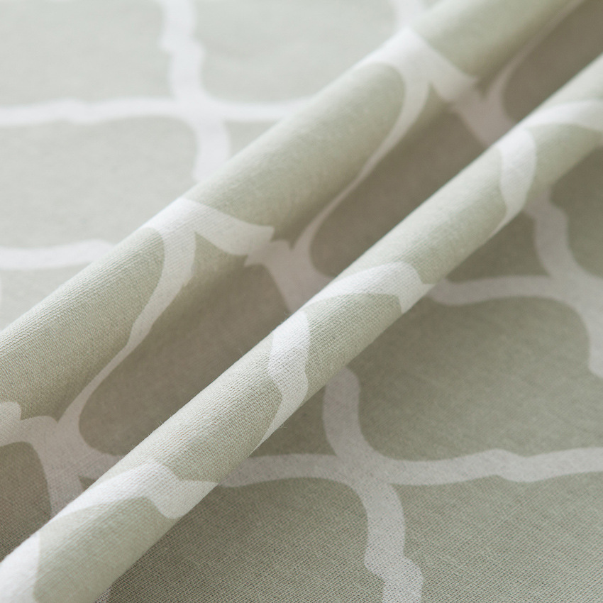 桌布棉麻多用盖布亚麻桌布田园茶几长方形菱形几何印花