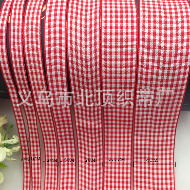 En stock al por mayor Plaid cinta pastoral estilo hecho a mano accesorios para el cabello cinta flor caja de regalo embalaje cinta arco Accesorios