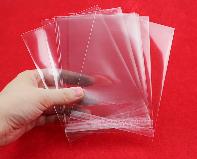 透明OPP袋塑料袋子包装袋一份约200张单面约4丝密封自封口加厚款