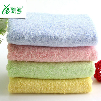 factory Direct selling Solid Bamboo fiber Child towel 25*50cm children Baby soft Wash one's face towel goods in stock wholesale
