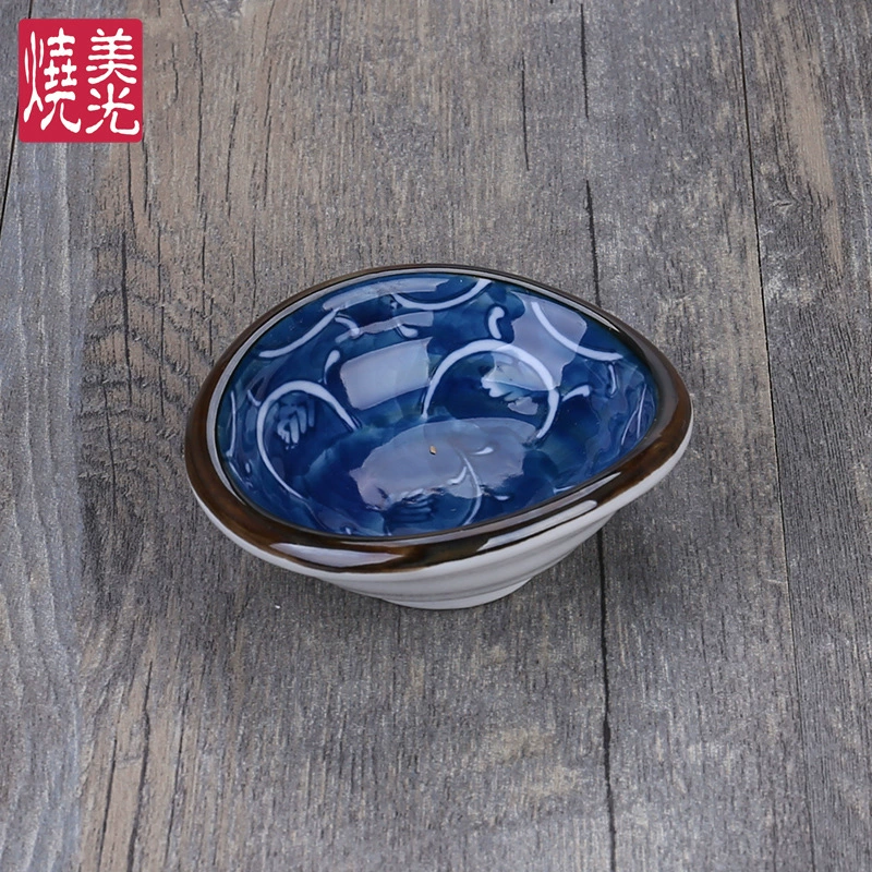 Керамическая плоская тарелка для соусов с рисунком в японском стиле Meiguang Boiled Hand-painted - стиль - маленькая творческая посуда для соусов