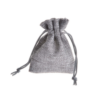 7*9 小麻布袋子 灰色束口抽绳环保饰品锦囊巧克力包装麻布袋定做