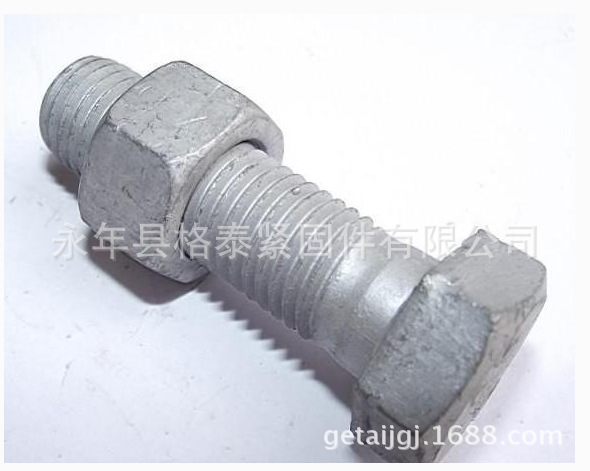 热镀锌螺栓 4.8级六角螺丝热镀锌外 六角螺栓可来图