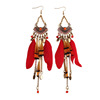 Long earrings, pendant, fashionable accessory, European style, wholesale